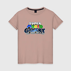 Женская футболка Super Mario Galaxy logo