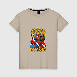 Женская футболка Хоккей - Russia