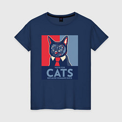 Женская футболка Vote for cats