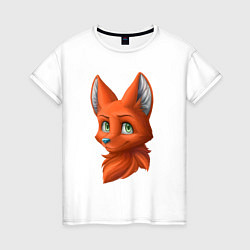 Женская футболка Милая лисичка Cute fox