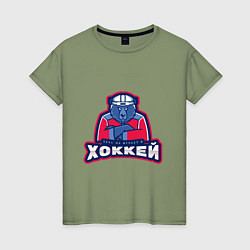 Женская футболка Россия - Хоккей