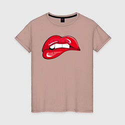 Женская футболка Red kiss губы