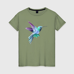 Женская футболка Красивая колибри