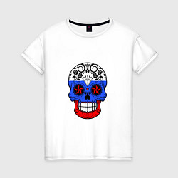 Женская футболка Russian Skull