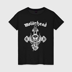 Футболка хлопковая женская Motorhead lemmy, цвет: черный