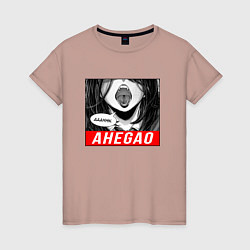 Женская футболка Девушка с открытым ртом Ahegao