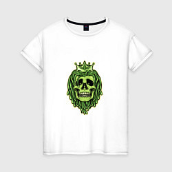 Женская футболка Green Skull
