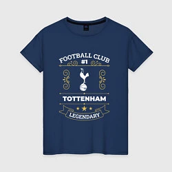 Футболка хлопковая женская Tottenham - FC 1, цвет: тёмно-синий