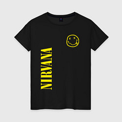 Женская футболка Nirvana нирвана смайл