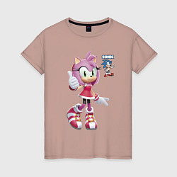 Женская футболка Sonic Amy Rose Video game