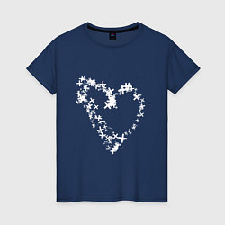 Женская футболка Сердце в крестах Белое Коллекция Get inspired! Z-h