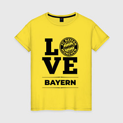 Футболка хлопковая женская Bayern Love Классика, цвет: желтый