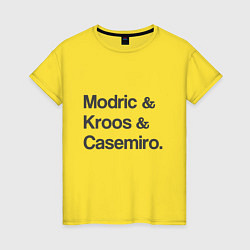 Женская футболка Modric, Kroos, Casemiro