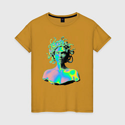 Женская футболка Gorgon Medusa Vaporwave Neon