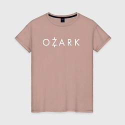 Женская футболка Ozark white logo