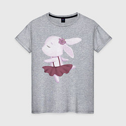 Женская футболка Милый Крольчонок Танцует