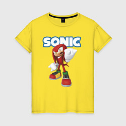 Женская футболка Knuckles Echidna Sonic Video game Ехидна Наклз Вид