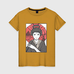 Женская футболка Японская Гейша Japanese Geisha