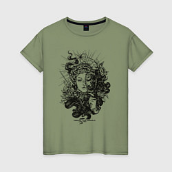Женская футболка Lady Darkness Леди Тьма Готический рисунок
