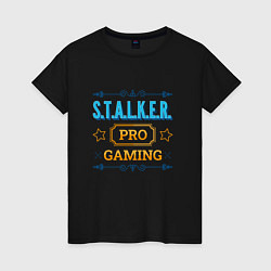 Футболка хлопковая женская S T A L K E R PRO Gaming, цвет: черный