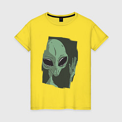 Женская футболка Пришелец машет рукой Alien Waving Hand