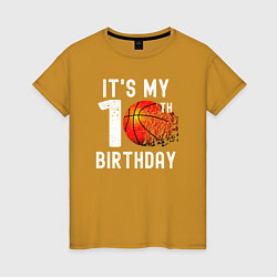 Женская футболка Это мой 10 день рождения баскетбол