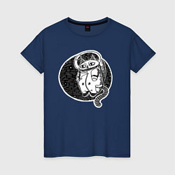 Женская футболка Космический кот астронавт