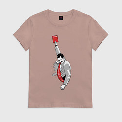 Футболка хлопковая женская Диплом Фредди, цвет: пыльно-розовый