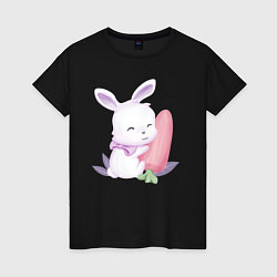 Женская футболка Милый Крольчонок С Большой Морковкой