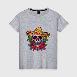 Женская футболка Skull - Mexico