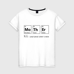 Женская футболка MoThEr химические элементы