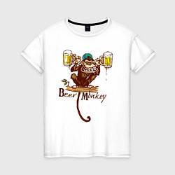 Женская футболка Пивная обезьяна