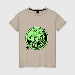 Женская футболка Gagarin in green
