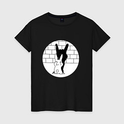 Женская футболка Зайчик и его Тень Rabbit Shadow