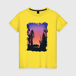 Женская футболка Заказ в лесу