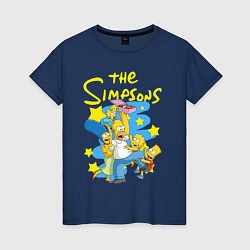 Женская футболка The SimpsonsСемейка Симпсонов