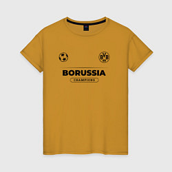Футболка хлопковая женская Borussia Униформа Чемпионов, цвет: горчичный