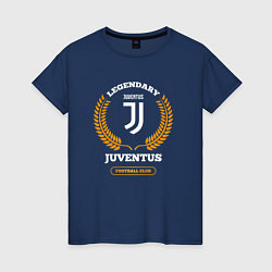 Женская футболка Лого Juventus и надпись Legendary Football Club