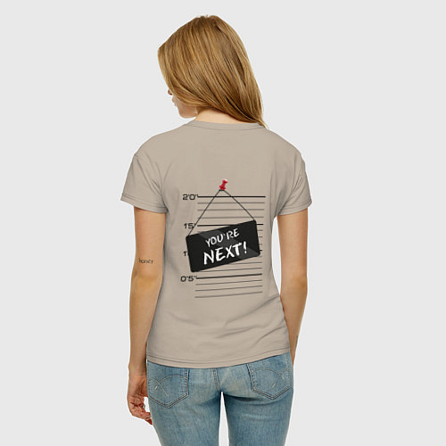 Женская футболка Злая сиба двусторонняя / Миндальный – фото 4