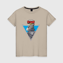 Женская футболка Ворон в треугольнике из бравл старс