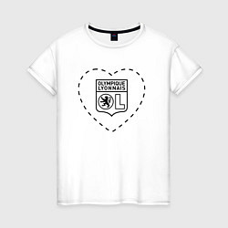 Женская футболка Лого Lyon в сердечке