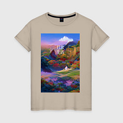 Женская футболка Абстрактный пейзаж