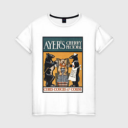 Женская футболка Ayers Cherry Pectoral Poster Винтажная реклама