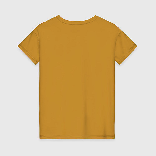 Женская футболка Единорог на радужном облаке / Горчичный – фото 2