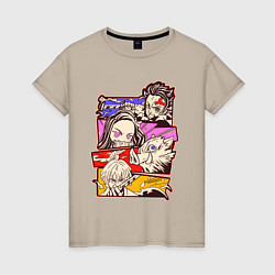 Женская футболка Клинок, рассекающий демонов Истребитель демонов