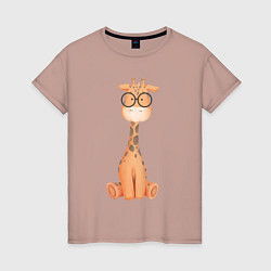 Женская футболка Милый Жирафик В Очках