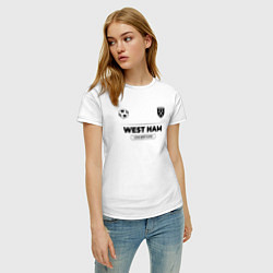 Футболка хлопковая женская West Ham Униформа Чемпионов, цвет: белый — фото 2