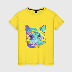Женская футболка COLORED CAT