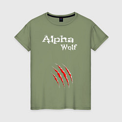 Женская футболка Alpha Wolf Альфа Волк