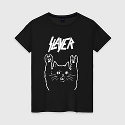 Женская футболка Slayer Рок кот